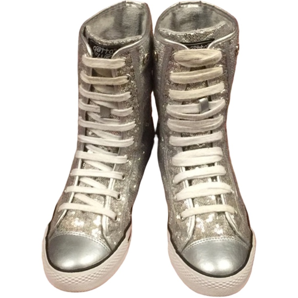 Gotta Flurt Metallic Silver High-Tops